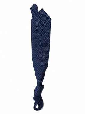 Vintage Grand Jour Paris Silk Tie Blue Geometric Pattern Classic